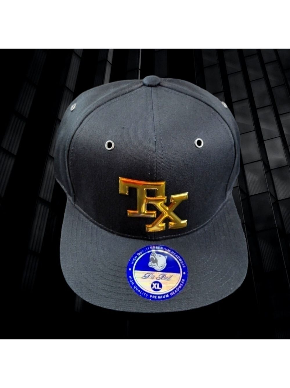 Texas Snapback Black Hat (Pitbull)
